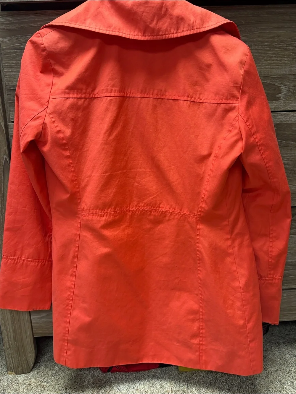 Michael Kors Coral Trench Coat with Gold Hardware